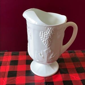 Ceramic Milk Glass Pitcher